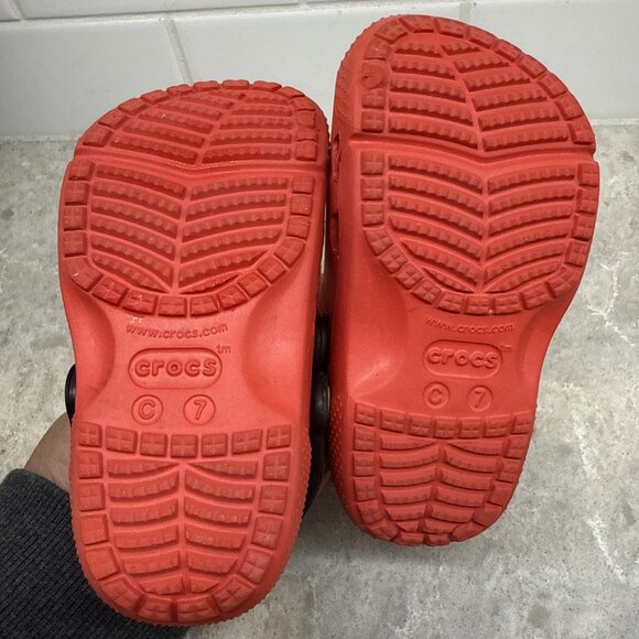 Crocs Toddler Girls Fun Lab Disney Minnie Mouse Band Clogs Size C7 Red Shoes - Picture 5 of 5